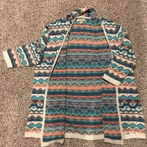Open Cardigan, Aztec Theme, Sz L